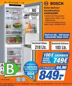 K+B Expert BOSCH Kühl-Gefrier-Kombination KGN362IBF Angebot