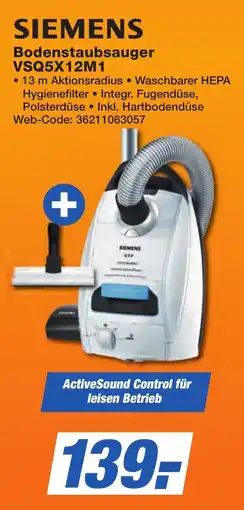K+B Expert SIEMENS Bodenstaubsauger VSQ5X12M1 Angebot