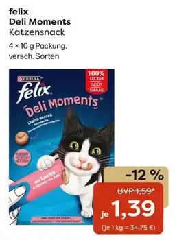 Zoo & Co felix Deli Moments Katzensnack Angebot