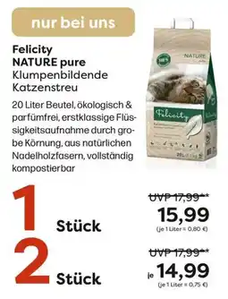Zoo & Co Felicity Nature pure Klumpenbildende Katzenstreu Angebot