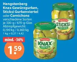 V Markt Hengstenberg Knax Gewürzgurken Angebot