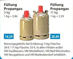 V Markt Propangas Angebot