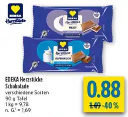 diska EDEKA Herzstücke Schokolade Angebot