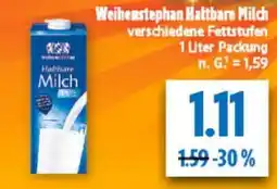 diska Weihenstephan Haltbare Milch Angebot