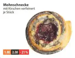 V Markt Mohnschnecke mit Kirschen verfeinert Angebot