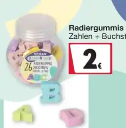 Woolworth STYLEX Radiergummis Zahlen + Buchstaben Angebot