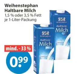 V Markt Weihenstephan Haltbare Milch Angebot