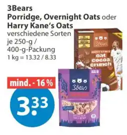 V Markt 3Bears Porridge, Overnight Oats oder Harry Kane's Oats Angebot