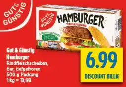 diska Gut & Günstig Hamburger Rindfleischscheiben Angebot
