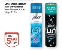 Globus Lenor Wäscheparfüm oder Unstoppables Angebot