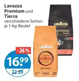 V Markt Lavazza Premium und Tierra Angebot