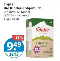 V Markt Töpfer Bio Kinder-Folgemilch Angebot