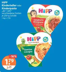 V Markt HiPP Kinderteller oder Kinderpasta Angebot