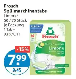 V Markt Frosch SpülmachineTabs Limone Angebot