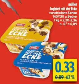 diska müller Joghurt mit der Ecke Angebot