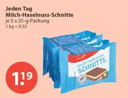 V Markt Jeden Tag Milch-Haselnuss-Schnitte Angebot