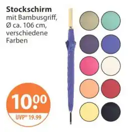 V Markt Stockschirm mit Bambusgriff Angebot
