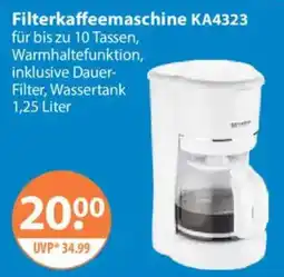 V Markt Filterkaffeemaschine KA4323 Angebot