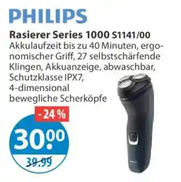 V Markt PHILIPS Rasierer Series 1000 S1141/00 Angebot