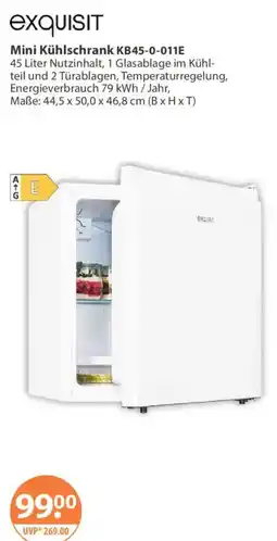 V Markt exquisit Mini Kühlschrank KB45-0-011E Angebot