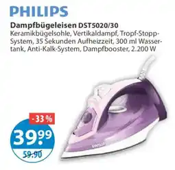 V Markt PHILIPS Dampfbügeleisen DST5020/30 Angebot