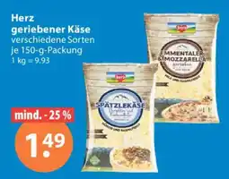 V Markt Herz geriebener Käse Angebot