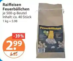 V Markt Raiffeisen Feuerbällchen Angebot