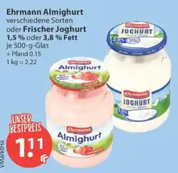V Markt Ehrmann Almighurt oder Frischer Joghurt Angebot