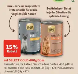 Fressnapf SELECT GOLD Nassnahrung für Katzen. Angebot