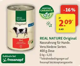 Fressnapf REAL NATURE Original Nassnahrung für Hunde. Angebot