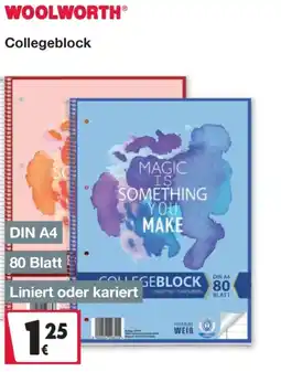 Woolworth Woolworth Collegeblock Angebot