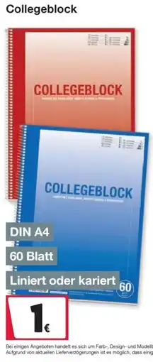Woolworth Collegeblock Angebot