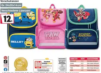 Woolworth Vorschulranzen Angebot