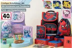 Woolworth 3-teiliges Schulranzen-Set Angebot