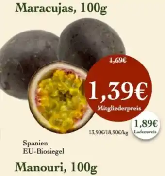 LPG Biomarkt Maracujas Angebot