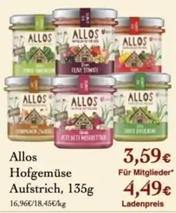 LPG Biomarkt Allos Hofgemüse Aufstrich Angebot