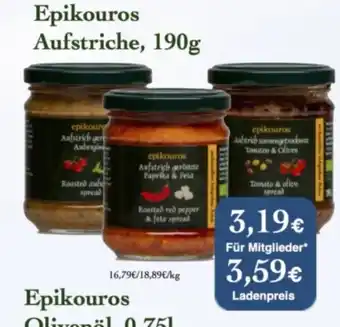 LPG Biomarkt Epikouros Aufstriche Angebot