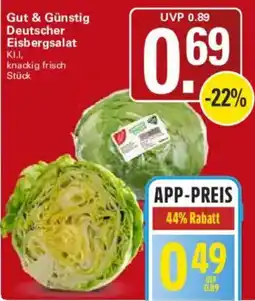 WEZ Gut & Günstig Deutscher Eisbergsalat Angebot