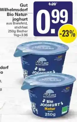 WEZ Gut Wilhelmsdorf Bio Naturjoghurt Angebot