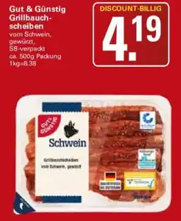 WEZ Gut & Günstig Grillbauchscheiben vom Schwein, gewürzt Angebot