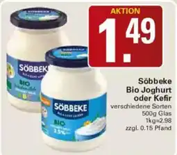 WEZ Söbbeke Bio Joghurt oder Kefir Angebot