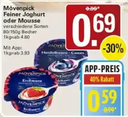 WEZ Mövenpick Feiner Joghurt oder Mousse Angebot