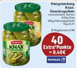 WEZ Hengstenberg Knax Gewürzgurken Angebot