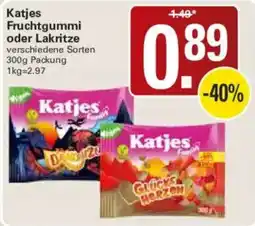 WEZ Katjes Fruchtgummi oder Lakritze Angebot