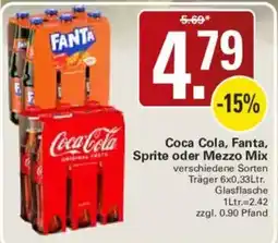 WEZ Coca Cola, Fanta, Sprite oder Mezzo Mix Angebot
