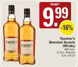 WEZ Teacher's Blended Scotch Whisky Angebot