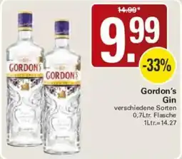 WEZ Gordon's Gin Angebot