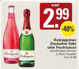 WEZ Rotkäppchen Deutscher Sekt oder Fruchtsecco Angebot