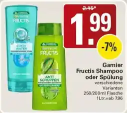WEZ Gamier Fructis Shampoo oder Spülung Angebot