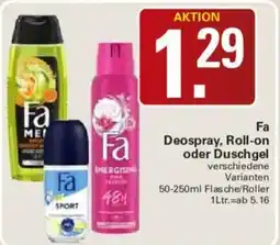 WEZ Fa Deospray, Roll-on oder Duschgel Angebot